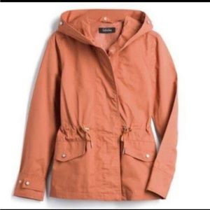 Coffee Shop Stitch Fix Hooded Jacket Orange